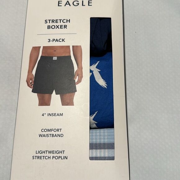 American Eagle Boxers Mens Small 3 Pack Blue - Picture 2 of 3